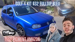 ON TEST UN PIGMENT AMAZON FULLDIP GOLF 4 KIT R32 BLEU CANDY ELECTRIQUE PLASTIDIP [upl. by Ettenotna]