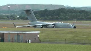 Australian C17 Globemaster III departing EDI [upl. by Ameline]