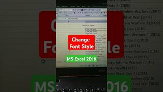 Change font style msexceltutorial [upl. by Aihcrop]