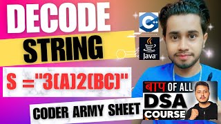 394 Decode String  Decode String  Coder Army Sheet  Code Circle  Google  Amazon [upl. by Nykal]