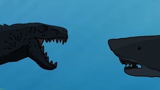 Mosasaur vs Megolon Battle [upl. by Carmelo]