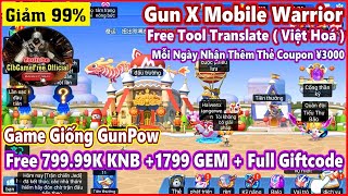 《GameMobile》Gun X Mobile Warrior  Free Full Giftcode  Giảm 99  Game Giống GunPow  3244 [upl. by Ayekahs]