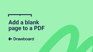 Drawboard PDF  How to add a blank page to a PDF [upl. by Aniaz]