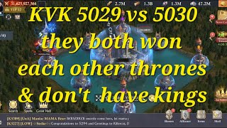 King of Avalon KVK 5029 vs 5030  They both take each other throne and both are without kings [upl. by Ylla]