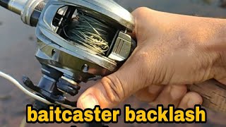 Baitcaster backlash in slowmotion [upl. by Helena734]