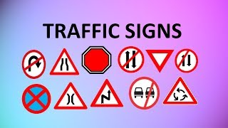 LEARN TRAFFIC SIGNS  ROAD SIGNS WITH MEANINGS FOR KIDS AND ALL [upl. by Ahtelra]