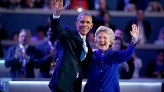 Hillary Clinton joins President Obama on stage at 2016 Democratic National Convention [upl. by Marquez]