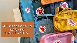 My Fjällräven Kånken Bag Collection amp Review  Styles  Colors  Accessories  Tips [upl. by Carmelle]