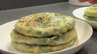 Chinese Chives Pancake nosugar chinastreetfood veggiedish vegetarian [upl. by Tobit]