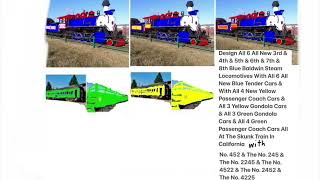 Design 6 Red Baldwin Steam Locomotives amp 63 Green Diesel amp All 6 Blue Baldwin Steam Locomotives [upl. by Atiran853]