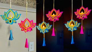 Tealight hanging idea for Diwali  Diwali decoration ideas  Tealight candle decoration [upl. by Selim153]