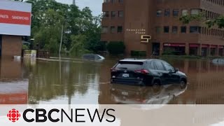 Extreme rain in Nova Scotia causing widespread flooding [upl. by Chandless]