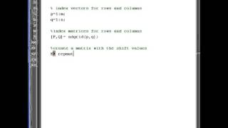 Shifting Rows of a Matrix in MATLAB [upl. by Eentihw]