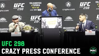 UFC 298 Press Conference Alexander Volkanovski vs Ilia Topuria Full [upl. by Anelim539]