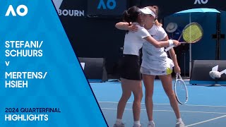 SchuursStefani v HsiehMertens Highlights  Australian Open 2024 Quarterfinal [upl. by Bradwell49]