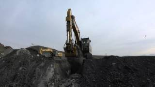 Cat press launch 2016  Cat 323E Grade with Assist Excavator [upl. by Symer]