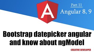 Bootstrap DatePicker and ngModel in angular  DatePicker In angular  Angular  Angular Tutorial [upl. by Jentoft]