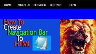 How to create Navigation Bar to HTMLNotepad [upl. by Ahsimik]