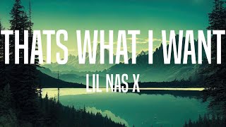 Lil Nas X  THATS WHAT I WANT Lyrics [upl. by Drusie]