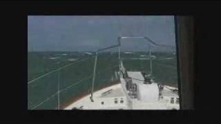 Fort Pierce Inlet Departure in Rough Seas Aboard a Krogen 58 [upl. by Natanoy185]