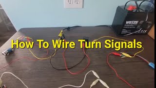 How to wire a turn signal flasher relay directional blinker for a car truck atv motorcycle ect [upl. by Meeks800]