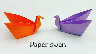 How To Make Easy Paper Swan For Kids  Nursery Craft Ideas  Paper Craft Easy  KIDS crafts [upl. by Boru]