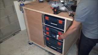 Etabli  Desserte économique pour coffrets LBoxx │Low cost LBoxx storage workshop  workbench [upl. by Anelet]