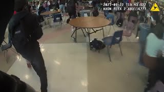 CCSD Police release bodycam video of lunchroom fight at Palo Verde HS [upl. by Narruc]