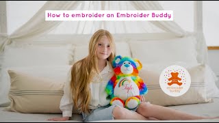 How to embroider an Embroider Buddy  Rainbow Buddy [upl. by Alboran859]