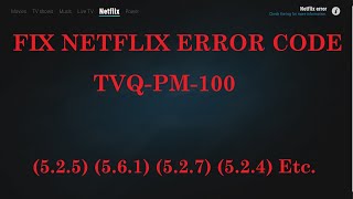 Fix Netflix Error tvqpm100 525 561 527 524 etc [upl. by Hafeetal]