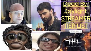 Dead by Daylight Streamer TIER LIST FT OTZ JRM SCOTT AND MORE [upl. by Chip]