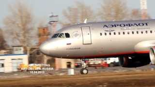 Plane spotting Ufa Russia april 2013 Официальный споттинг в аэропорту Уфа [upl. by Haelahk165]