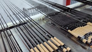 Process of making lure fishing rod A fishing pole production factory [upl. by Annaoj525]