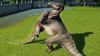 IGUANODON MAX Vs CARNOTAURUSALLOSAURUSBARYONYXSUCHOMIMUS  Jurassic World Evolution [upl. by Engamrahc]