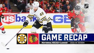 Bruins  Blackhawks 1024  NHL Highlights 2023 [upl. by Cato]