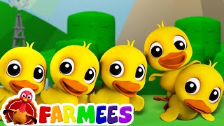 Five Little Ducks  Childrens Song For Kids  Nursery Rhyme For Baby by Farmees [upl. by Alegnaoj]