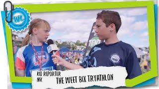 Kid Reporter Nik  Tryathlon [upl. by Luedtke229]