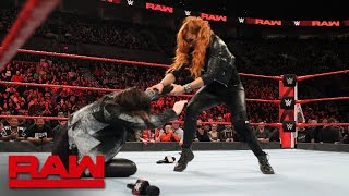 Becky Lynch attacks Stephanie McMahon Raw Feb 4 2019 [upl. by Rea869]