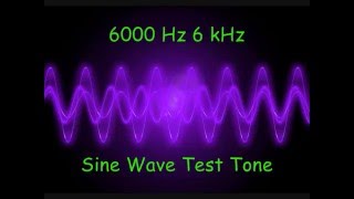 6000 Hz 6 kHz Sine Wave Test Tone  5 Minutes [upl. by Dulcy]