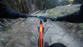 Descente technique des chalets de miage Partie 5 haibikegiant vtt ae hiver 20162017 Mont Blanc [upl. by Trofmoc]