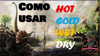 APRENDE VOCABULARIO en INGLÉS Hot  Cold  Wet  Dry  Inglés para niños  Los inglesaurios [upl. by Nylaj990]