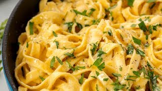 How To Make The Creamiest Fettuccine Alfredo Youll Ever Eat  Delish Insanely Easy [upl. by Leahcin]