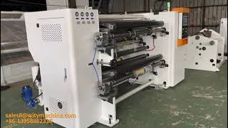 High Speed Automatic Slitting and Rewinding Machine polymer film slitting [upl. by Lars]