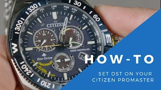 Setting Daylight Savings On Citizen Promaster Series [upl. by Irra]