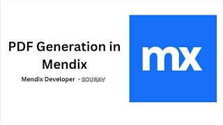 Generate PDF in Mendix l Document Generation l PDF Export l Document Generation Module [upl. by Barret972]