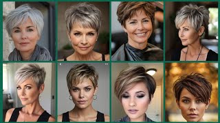 eyecatching super classic women in 202526 best short bob pixie haircut for older women pixiestyle [upl. by Reehsab]