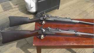 My 1873 and 1884 Trapdoor rifles and the differences between themwmv [upl. by Saberio]