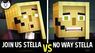 JOIN US vs NO WAY Stella Choice  Minecraft Story Mode Season 2 Episode 3 Choices Difference Check [upl. by Yerkovich]