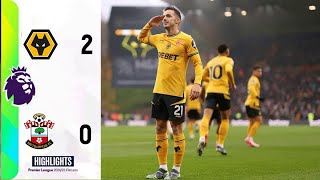 Wolves vs Southampton 20 Highlights Premier League 2024 [upl. by Aihsekan]