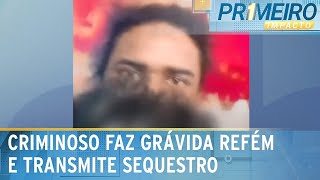 Bandido faz esposa grávida refém para evitar prisão e faz quotlivequot  Primeiro Impacto 221124 [upl. by Sukhum783]